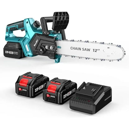 Chainsaw Cordless 12-inch  Brushless Electric Chain Saw.