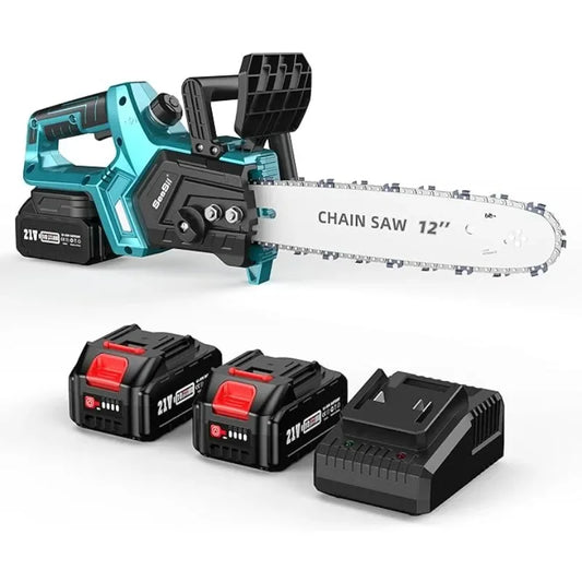 Chainsaw Cordless 12-inch  Brushless Electric Chain Saw.