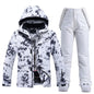 Women Ski Suit Winter Windproof Waterproof Snowboarding Jacket and Pants.