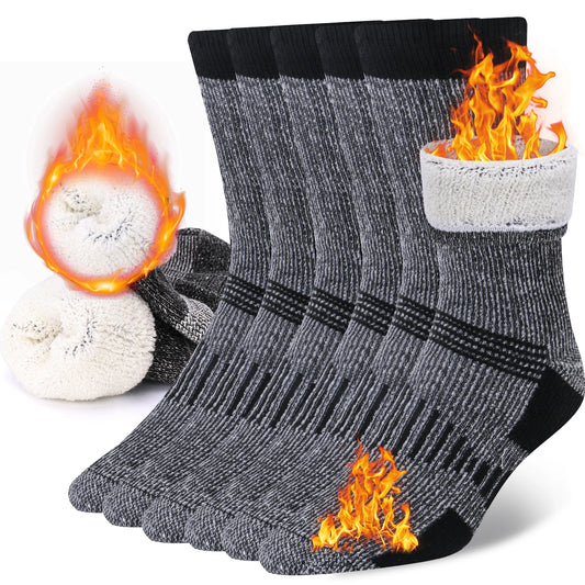 3 Pairs Men Women Merino Wool Crew Socks .