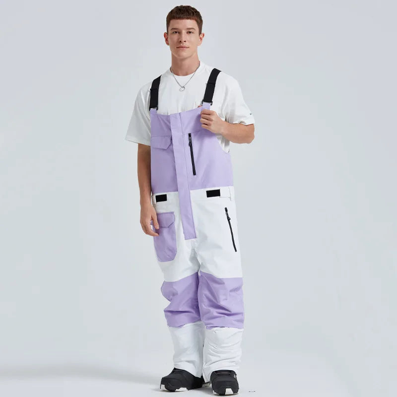 2025 New Winter Women's and Men's Ski Strap Pants Windproof Waterproof.