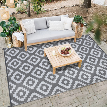 Outdoor Rug Plastic Straw Rug Waterproof Rug Reversible Outdoor Floor Mat.