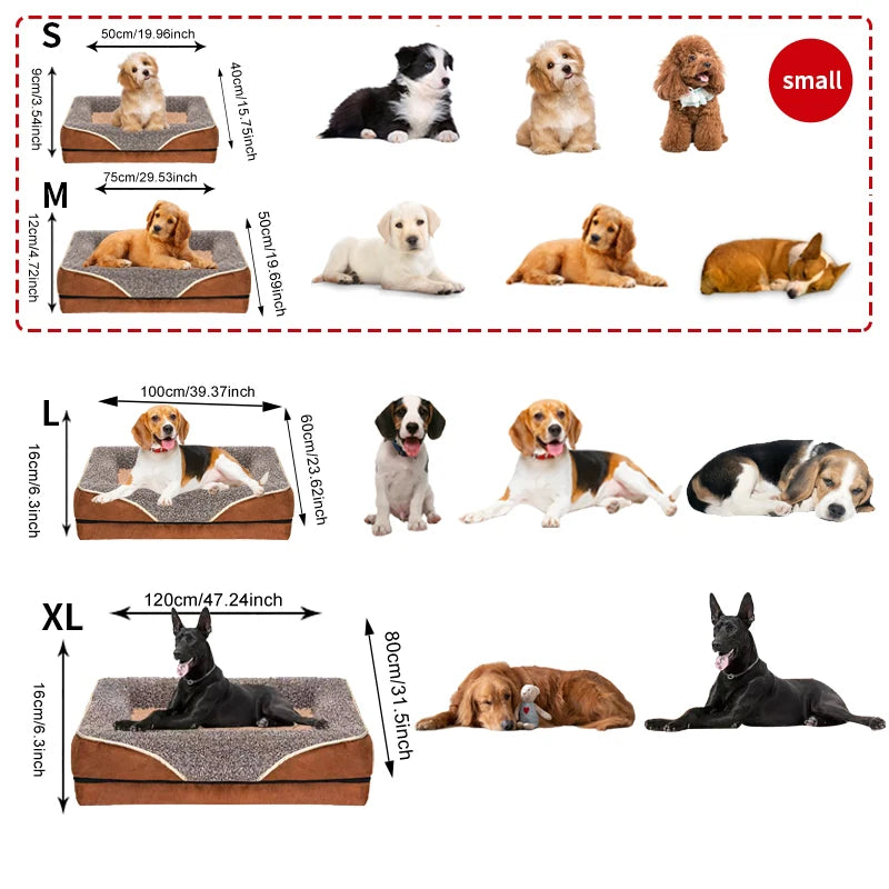 An oversized dog bed removable washable for all seasons, pet bed sofa.