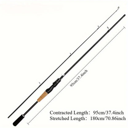 Carbon Lure Rod with Wooden Handle,180cm/70.86inch.
