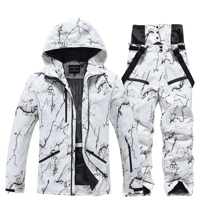 Winter Ski Suit Set -30℃ Cold Snowboard Wear Men/Women Ski Suit Waterproof.