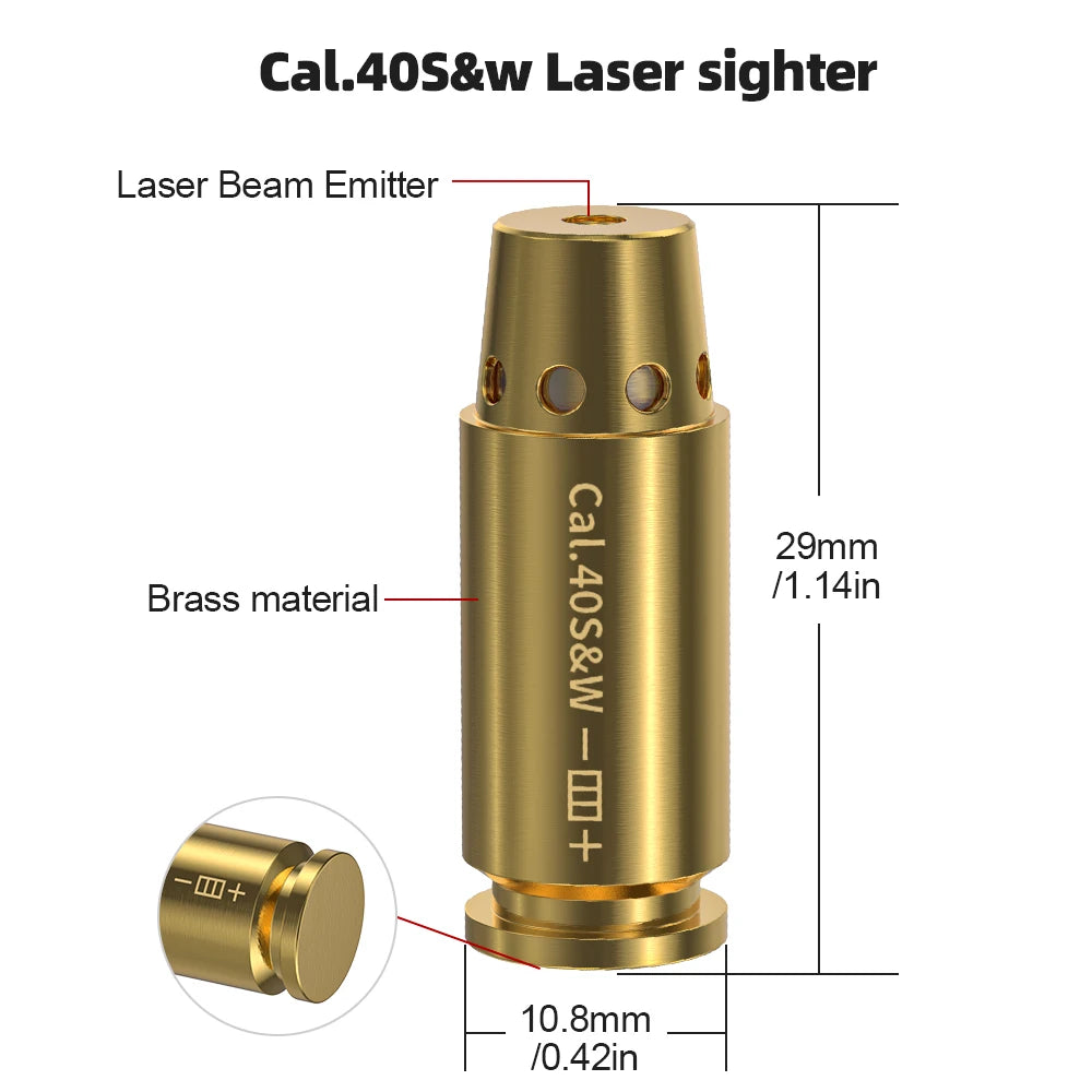 40SW Red Laser Bore sighter Cartridge.