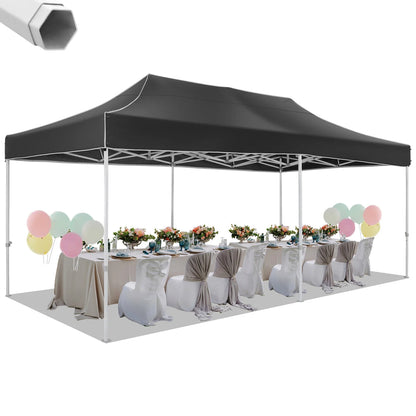 10x20 Heavy Duty Pop Up  Commercial Instant Canopy with Roller Bag, Party Tent Waterproof.