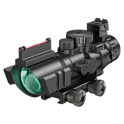 4x32 Riflescope with Fiber Optic Sight Illuminated Reticle