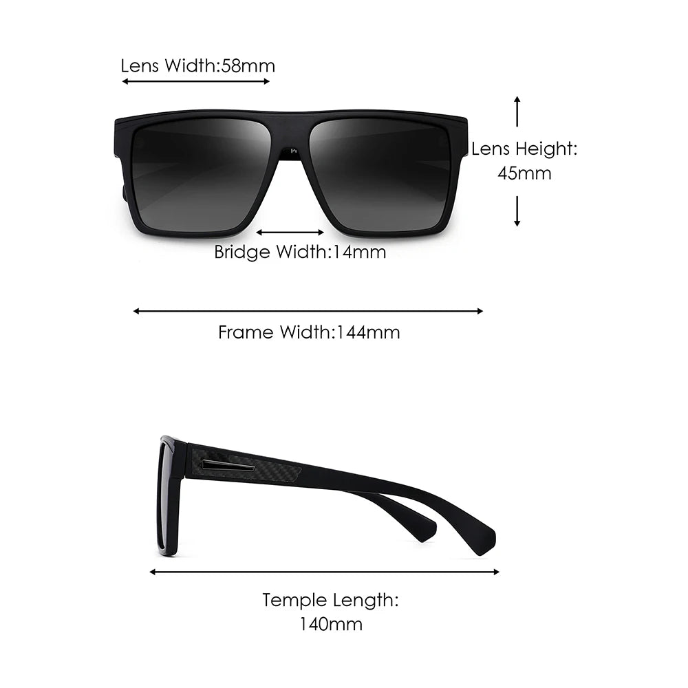 Retro Oversized Square Polarized Sunglasses Women Men.