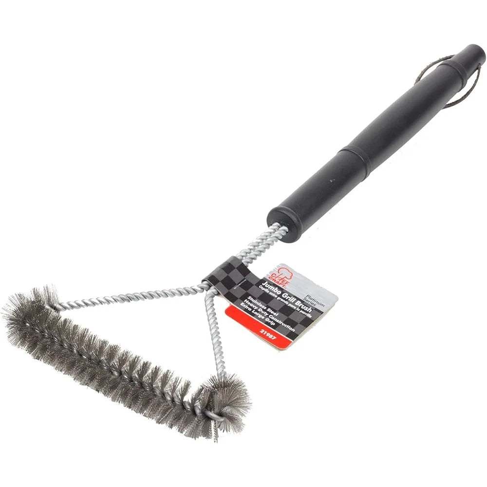 Heavy Duty BBQ Grill Brush 18 Inch Stainless Steel Long Handle.