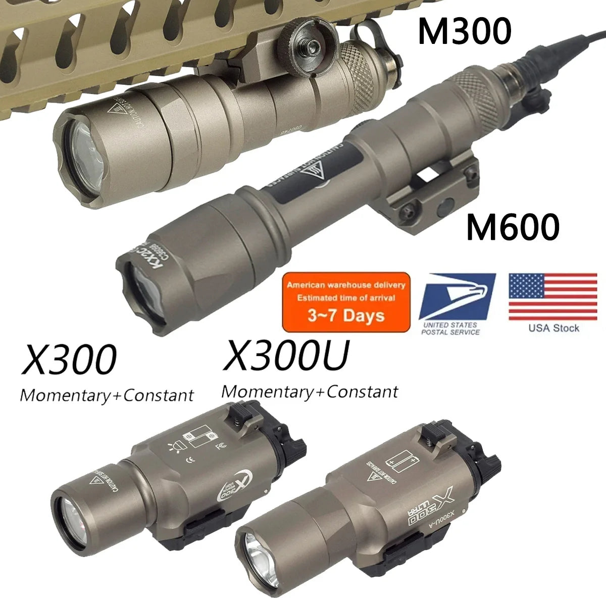 Surefire M300 M600 X300 Weapon Light Remote Pressure Switch LED Flashlight.