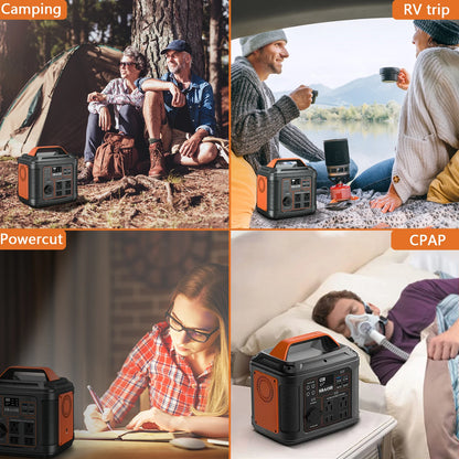 Portable Power Station, 300W 296Wh Solar Generator Quick Charge / 110V AC Outlets/DC.
