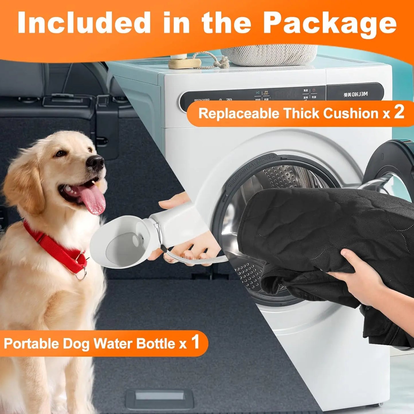 Back Seat Extender for Dogs Hammock for Car Back seat Dog Car Seat Cover.
