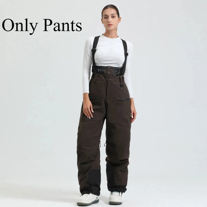 New Ski Pant Solid Snow  Women Windproof Waterproof Snow Pants.