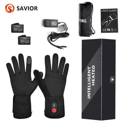 Rechargeable Thermal Electric Heated Gloves Touch Screen Waterproof.