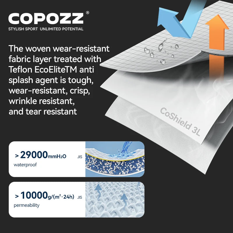 COPOZZ Winter 3L Ski Pants Men Loose Trousers Outdoor Snowboard Windproof Waterproof Snow Pants Keep Warm Women Ski Clothes