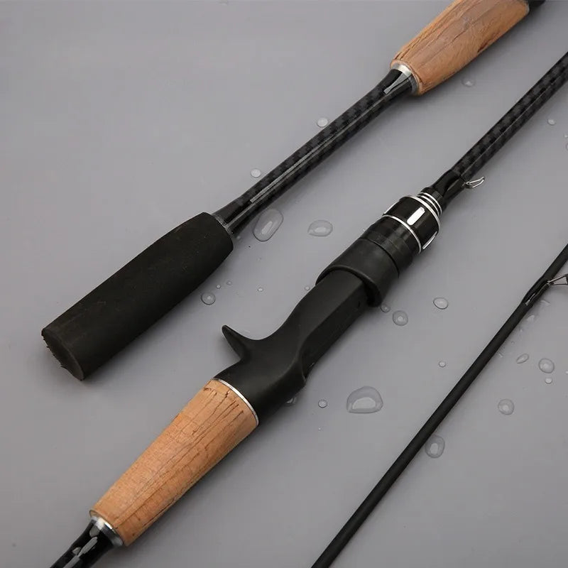 Carbon Lure Rod with Wooden Handle,180cm/70.86inch.