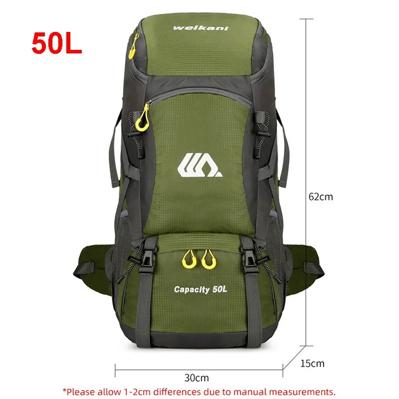50L Travel Backpack large Hiking Bag Waterproof Outdoor Sports.
