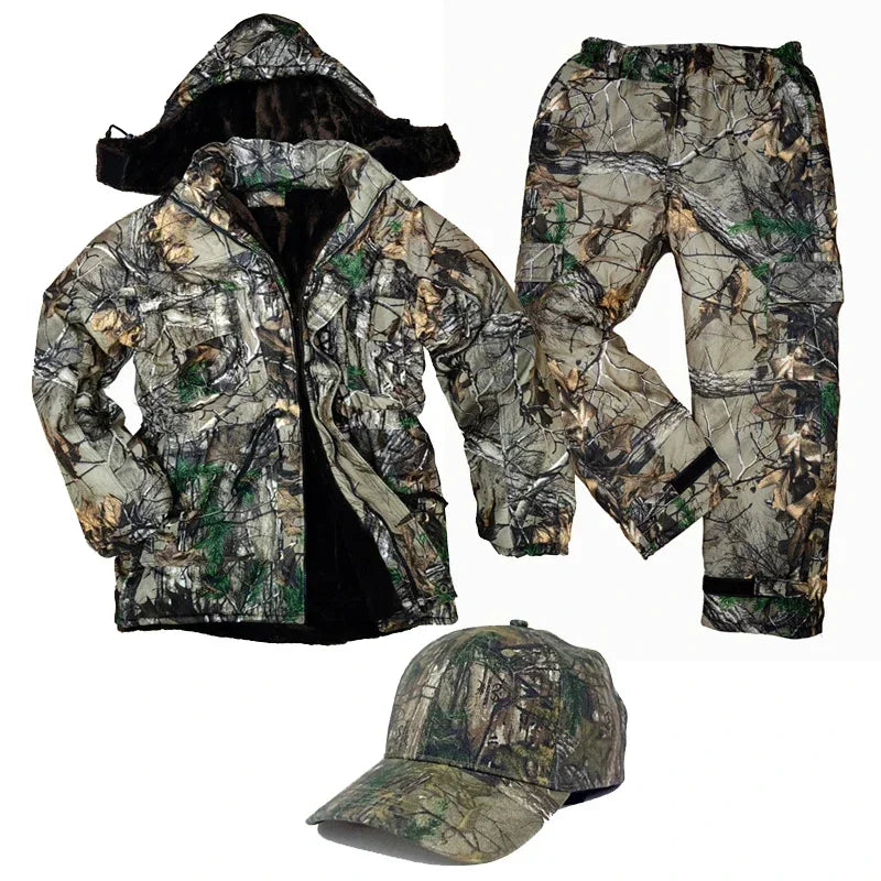 High Quality Man Winter  Camouflage Ghillie Suit Outdoor Cold Weather Suit.