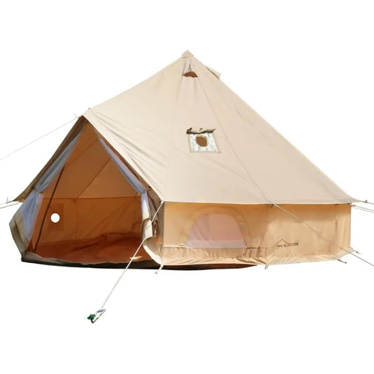 4 Season Canvas Bell Tent with 2 Stove Jacks,