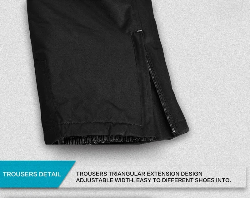 New Thermal Winter Skiing Down Jacket Ski Suit Men Snowboard pants Warm Snowmobile Clothing.