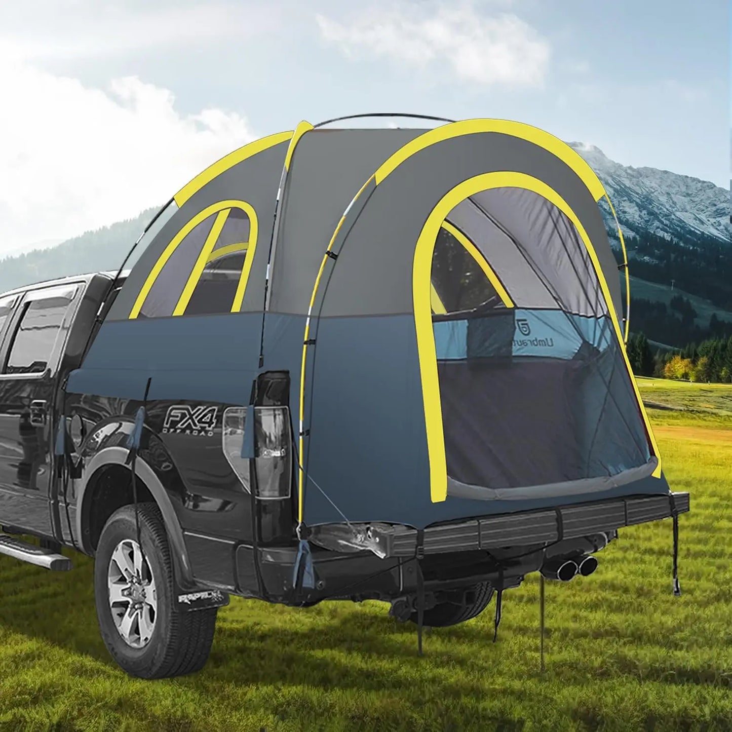 Truck Bed Tent  Rain Protection Pickup Truck Tents, Easy Set-up For 2 Person, Fits Full Size Short Bed, 5.5-5.8ft/ 6.4-6.