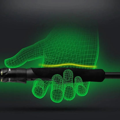 180cm/ 70.86inch Black and Golden Lure Rod - Multi-layer Carbon Wrapped.