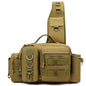 Fishing Tackle Backpack Lure Box Gear Storage Bag with Rod Holder Sling Shoulder Bag.