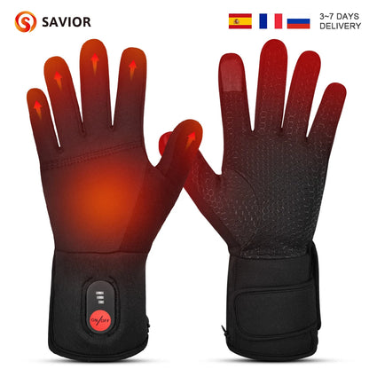 Rechargeable Thermal Electric Heated Gloves Touch Screen Waterproof.