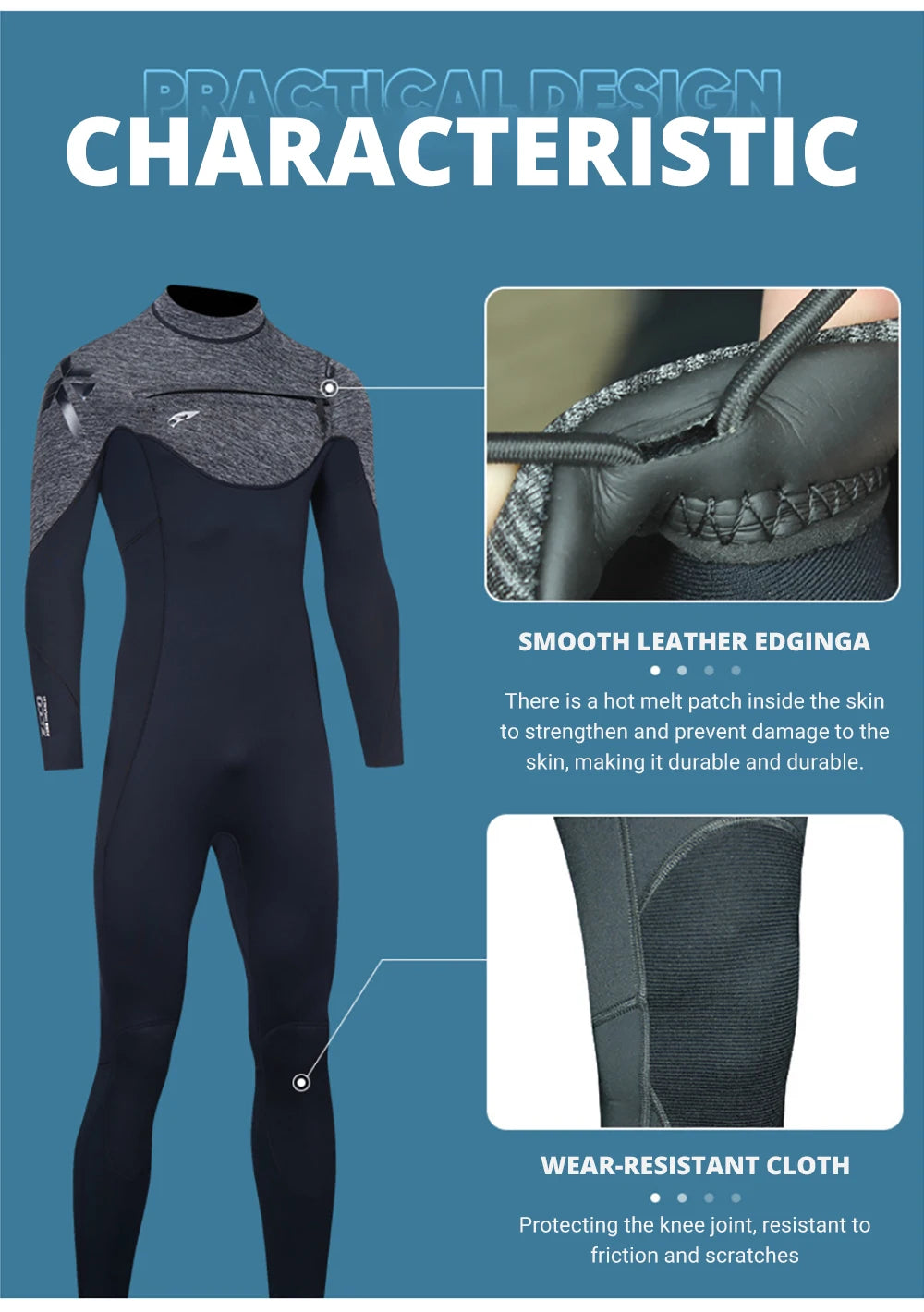Premium 3MM Neoprene Wetsuit Men Women Surf Scuba Diving .