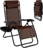 160°Adjustable Folding Recliner w/Pillow and Cup Holder, 350LBS.