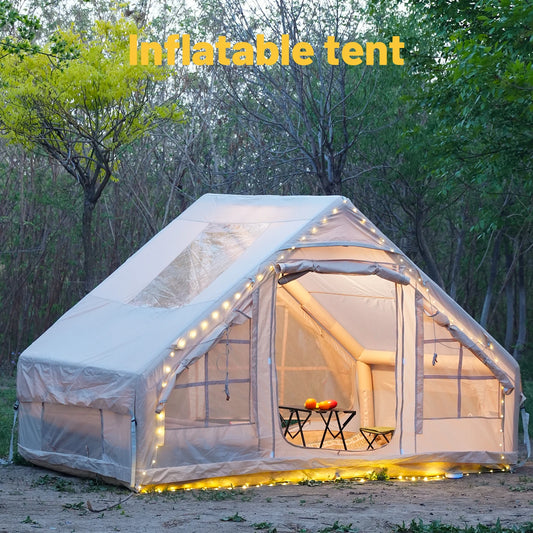 Inflatable Camping Tent Easy Setup Waterproof Windproof .