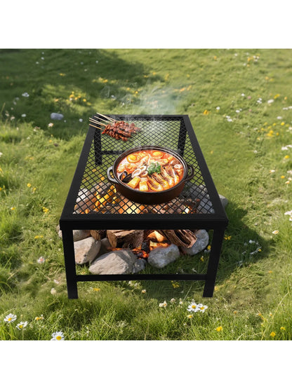 Folding Grill Rack Portable Barbecue Net Table BBQ.