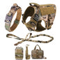 Tactical Dog Harness Leash Collar Pouches for Medium Large Dogs Training.