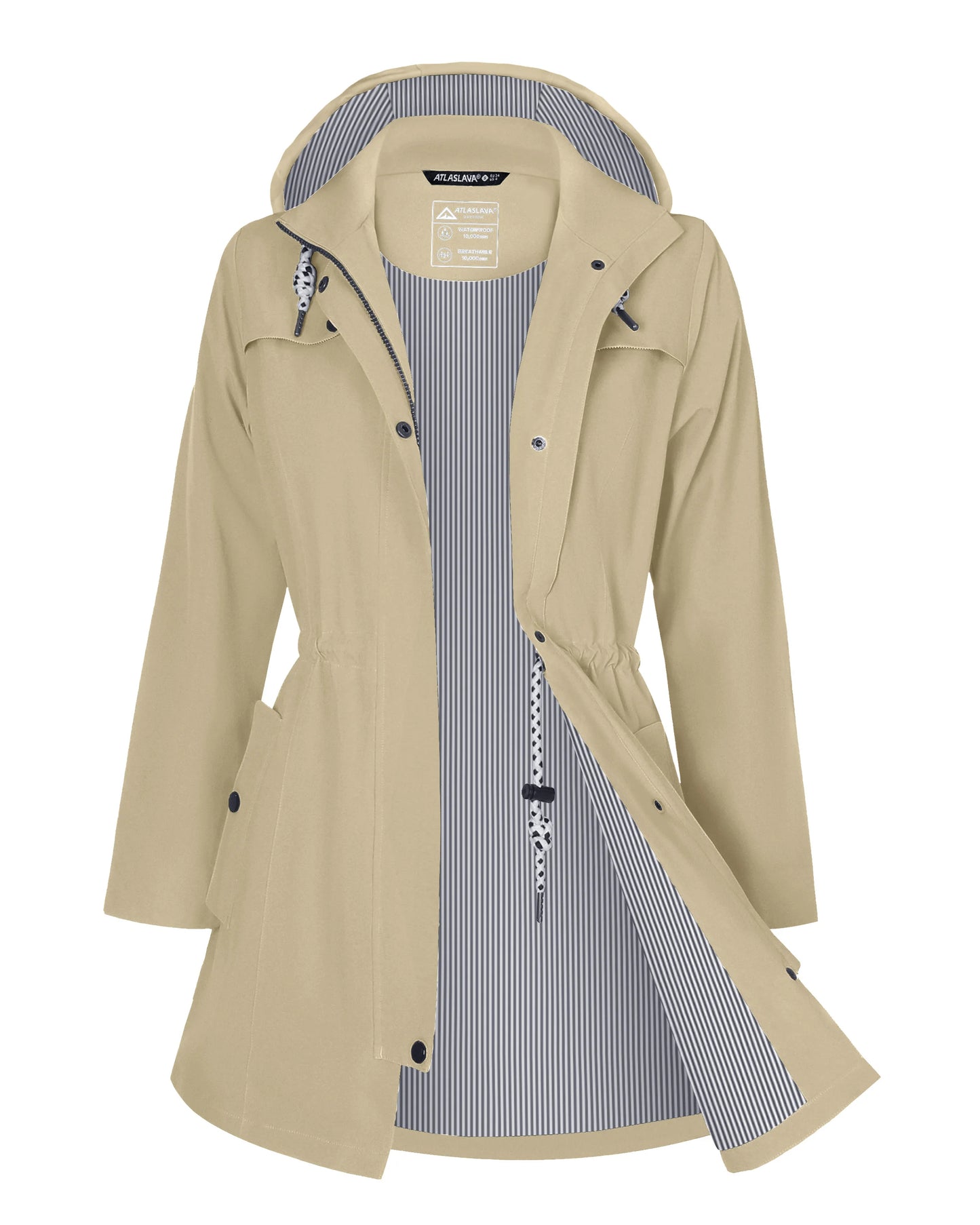 Waterproof Windbreaker Jacket Women's Softshell Fleece Lined Coat.