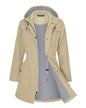 Waterproof Windbreaker Jacket Women's Softshell Fleece Lined Coat.