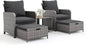 5 Piece Wicker Patio Furniture Set with Side Table.