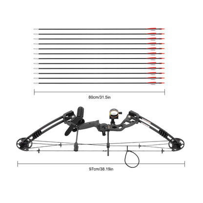Compound Bow Right Hand Hunting Kit with Sight,, Stabilizer, Shock Absorber.