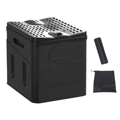 Portable Outdoor Folding Toilet Strong Bearing Capacity Reusable Trash Can.