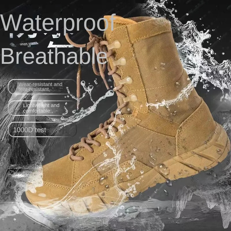 Lace Up Waterproof Outdoor Hiking Breathable Shoe.